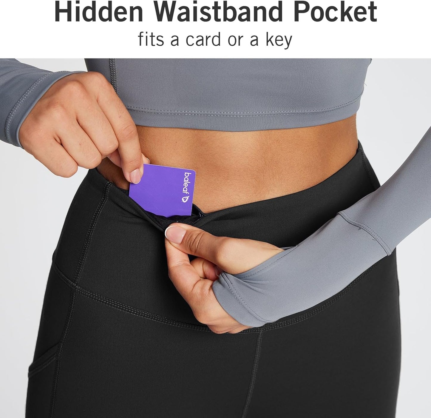 Women'S Petite Fleece Lined Leggings with Pockets, 25" Thermal Winter Warm High Waisted Thick 7/8 Yoga Pants