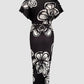 Summer Dresses for Women Floral Print Plunge V Neck Midi Dress Casual Ruched Slit Bodycon Party Dress