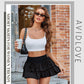 Women'S Mini Skirt High Waisted Layered Ruffle Skirts Tiered Short Skirt Lingerie Y2K