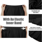 plus Size Basic Versatile Stretchy Elastic Waist Flared Casual Mini Skater Skirt/Pleated Plaid Skirt for Women XL-5XL