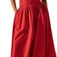 Women Y2K Bubble Maxi Skirt Low Elastic Waist a Line Long Skirt Summer Casual Ruffle Pleated Midi Dress