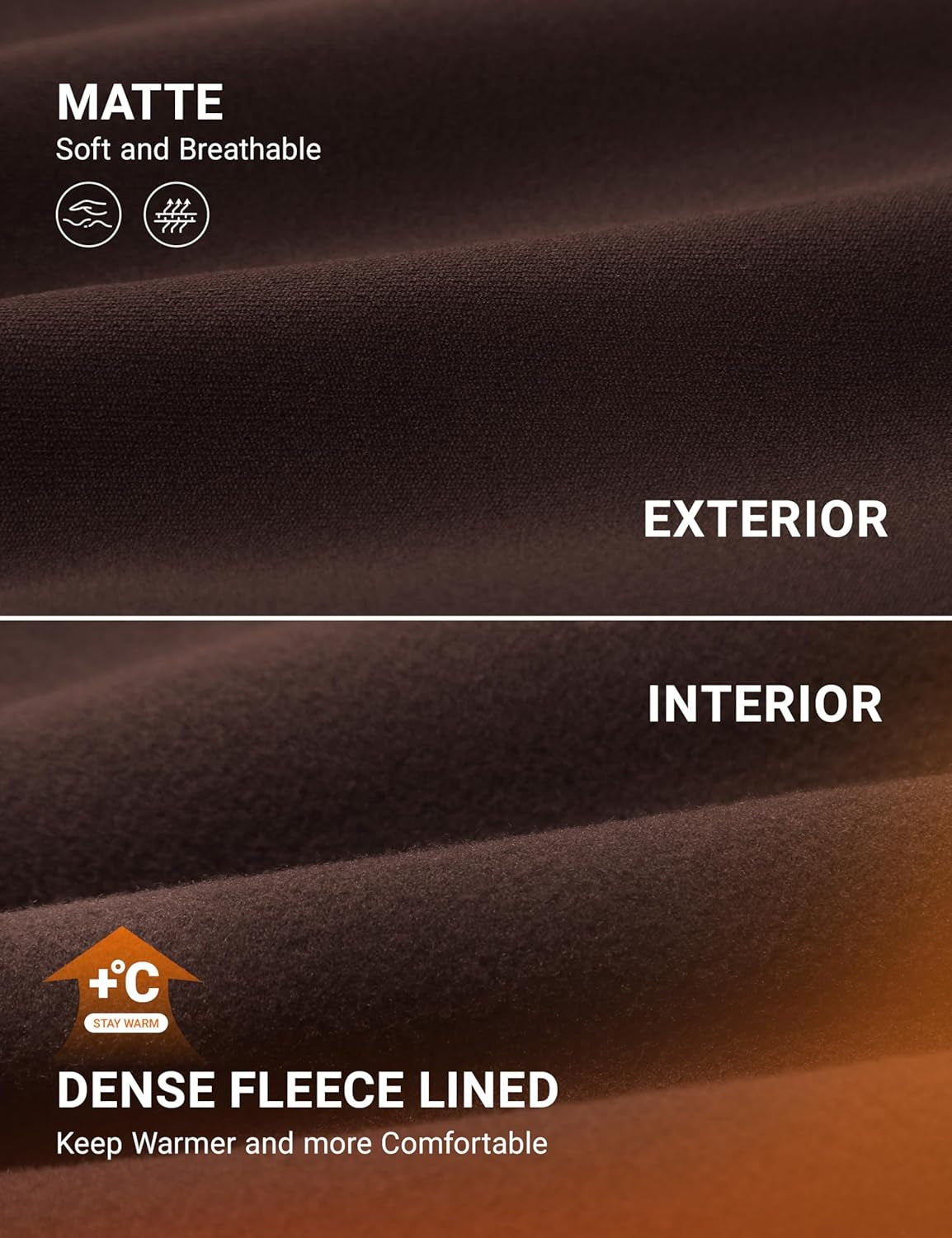 Womens Fleece Lined Leggings 25'' Matte - Casual Lounge Workout Yoga Thermal High Waisted Pants Winter Warm