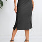 Women'S Stretch Office Fishtail Pencil Skirt High Waist Bodycon Midi Skirt with Slit