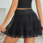 Mini Skirt Women'S Mesh Ruffle Y2K Skirts Multi-Layer Flowy Lingerie Skirt