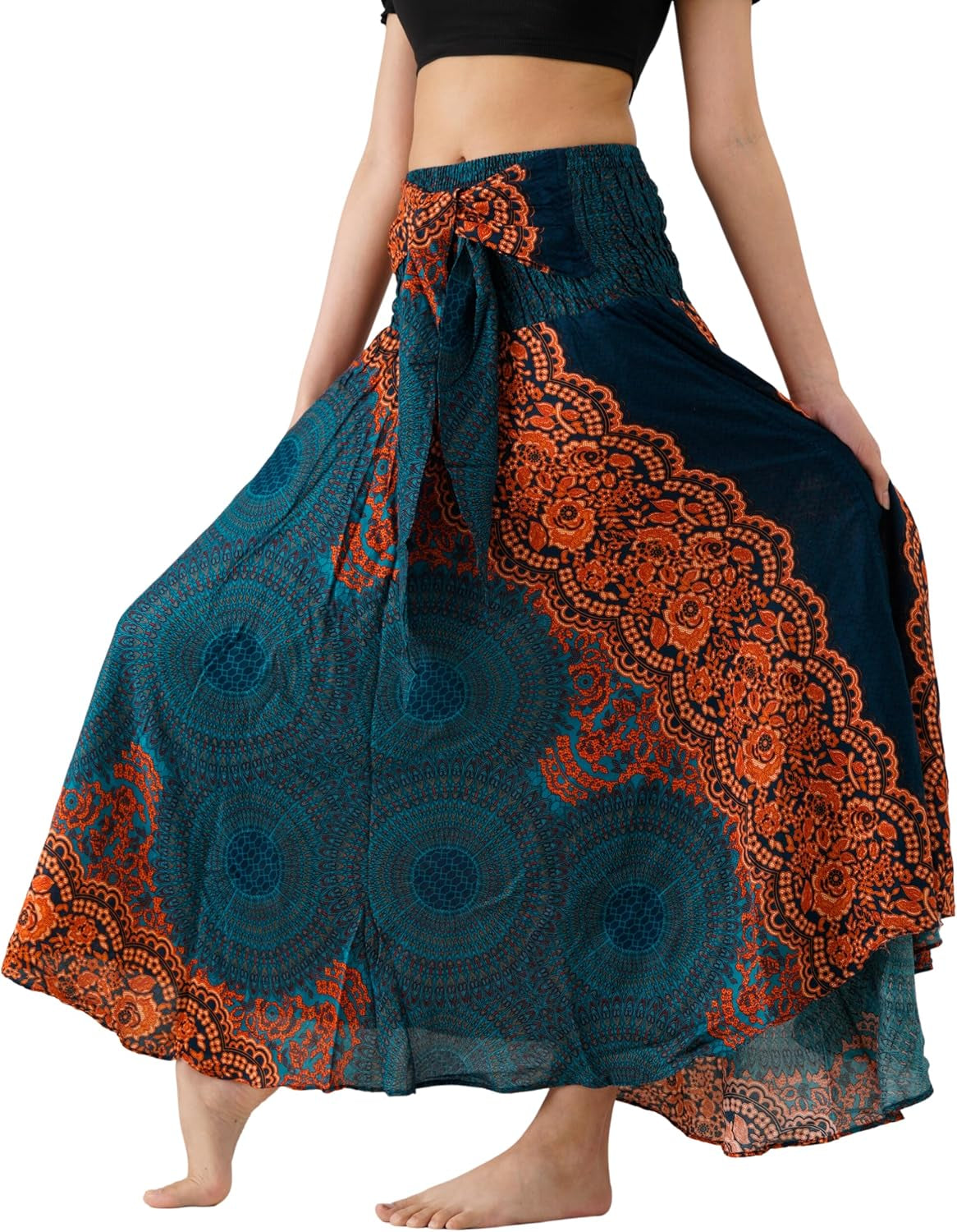 Long Skirts for Women Maxi Boho Skirt Floral Print