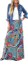 Women'S Bohemian Print Long Maxi Skirt