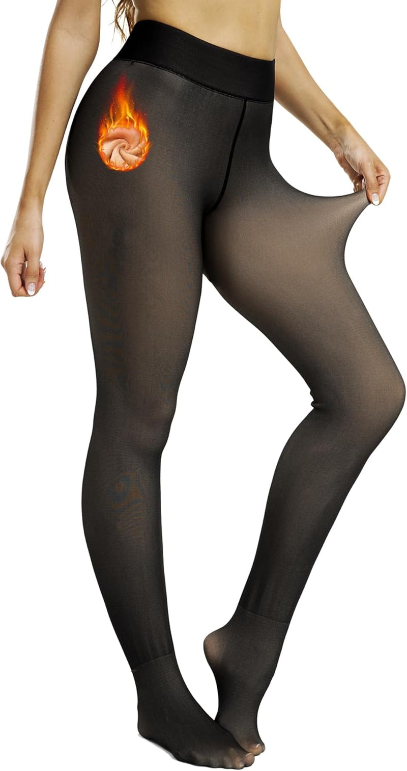 Winter Warm Fleece Lined Leggings Women,Thick Thermal Velvet Tights