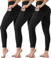 3 Pack Leggings with Pockets for Women,Butt Lift High Waisted Tummy Control Workout Yoga Pants Reg & plus Size