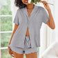 Pajamas Set for Women Short Sleeve Sleepwear Button down Pjs Lounge Sets Soft Nightwear