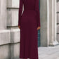 Women Sweater Dress Fall Fashion 2025 Long Sleeve V Neck Ribbed Knit Pleated a Line Elegant Maxi Winter Dresses