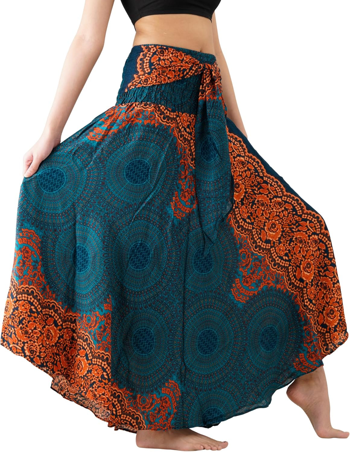 Long Skirts for Women Maxi Boho Skirt Floral Print