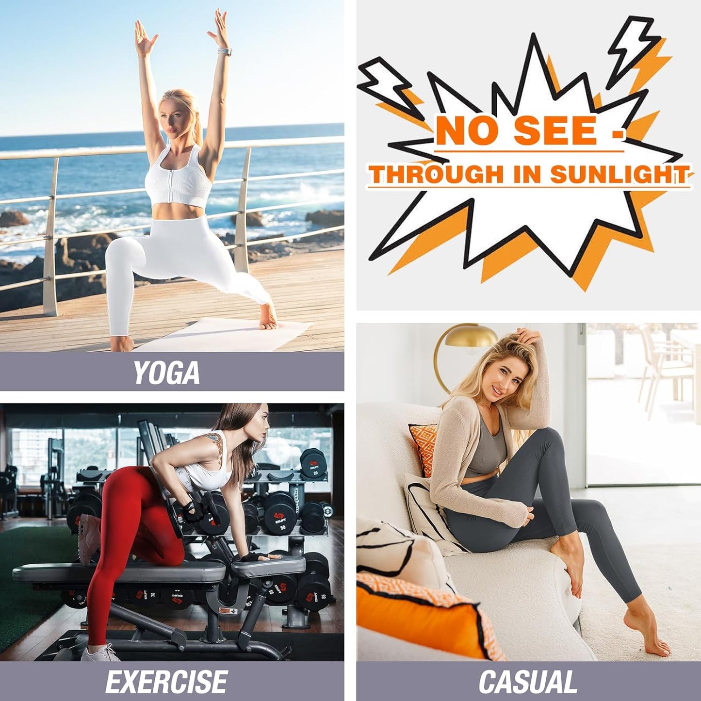 High Waisted Leggings for Women, Buttery Soft Workout Yoga Leggings