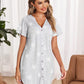 Women V Neck Button down Nightgown