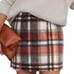 Plaid Mini Skirts for Women High Waist Fall Winter 2025 Bodycon Pencil A-Line Skirt