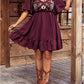 Women'S plus Size Western Boho Floral Flowy Dress Cowgirl Outfits Country Summer a Line Dresses S-4XL