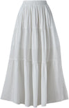 Women'S Summer Long Flowy Renaissance Skirt with Pockets - Boho High Waist A-Line Maxi Skirt