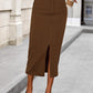 Corduroy Skirt Women Fall Fashion 2025 High Waisted Pencil Midi Skirts Business Casual Work Office Winter Outfit