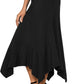 Women'S Flowy Handkerchief Hemline Midi Skirt