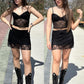 Mini Skirt Lace Skirt for Women Sexy Half Slips Short Going Out Skirt Y2K Summer Skirts