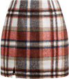 Plaid Mini Skirts for Women High Waist Fall Winter 2025 Bodycon Pencil A-Line Skirt