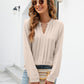 Women'S Dressy Casual Blouses Business Work Tops Long Sleeve V Neck Pleated Shirts 2025 Fall Outfits