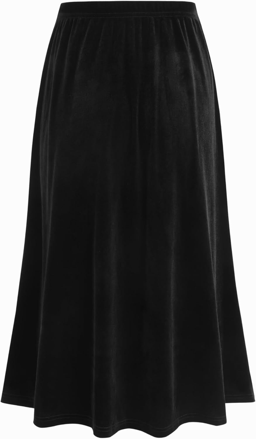 Womens Velvet Skirt A-Line Elastic Waist Casual Skirt