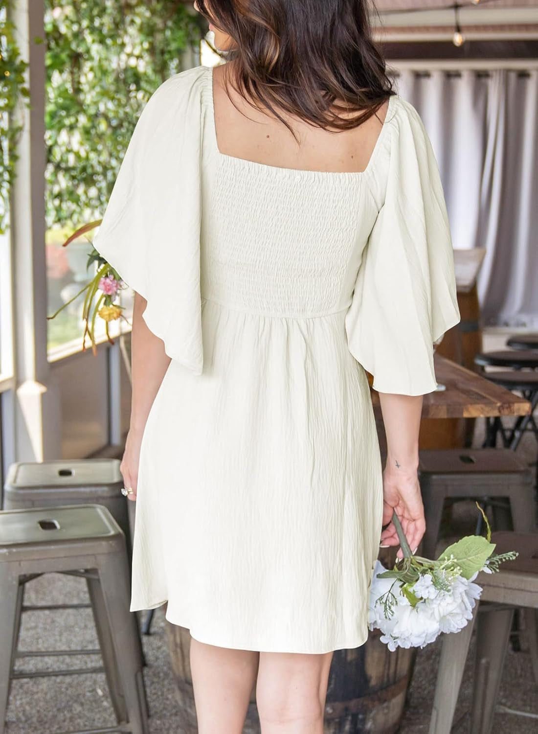 Womens Dresses 2025 Summer Fall Deep V Neck Elegant Bow Tie Mini Dress S-XL