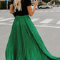 Women'S High Waist Flowy Pleated Chiffon Maxi Skirt