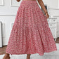 Women'S Smocked High Waist Maxi Skirt Casual Boho Long Skirts with Pockets