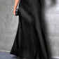 Women'S Satin Maxi Skirts Dressy Casual Zipped High Waisted Flowy Silk 2025 Fall Elegant Business Party Long Skirt