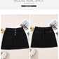 Women'S Jean Skirt High Waist Summer Stretch Zimbaplatinum Denim Skirt Button Knee Length Skirt with Pockets