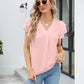 Womens Dressy Casual Shirts Short Sleeve V Neck Work Blouse Business Casual Summer Tops 2025